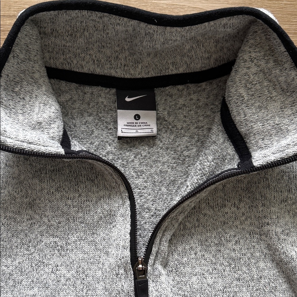Nike Fleece Full Zip Therma-Fit Womens Gray Running Jacket 806983 Medium - Picture 9 of 10